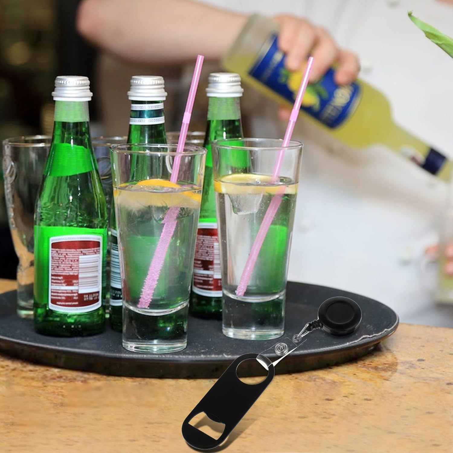 啤酒可伸缩开瓶器小号钥匙扣实色