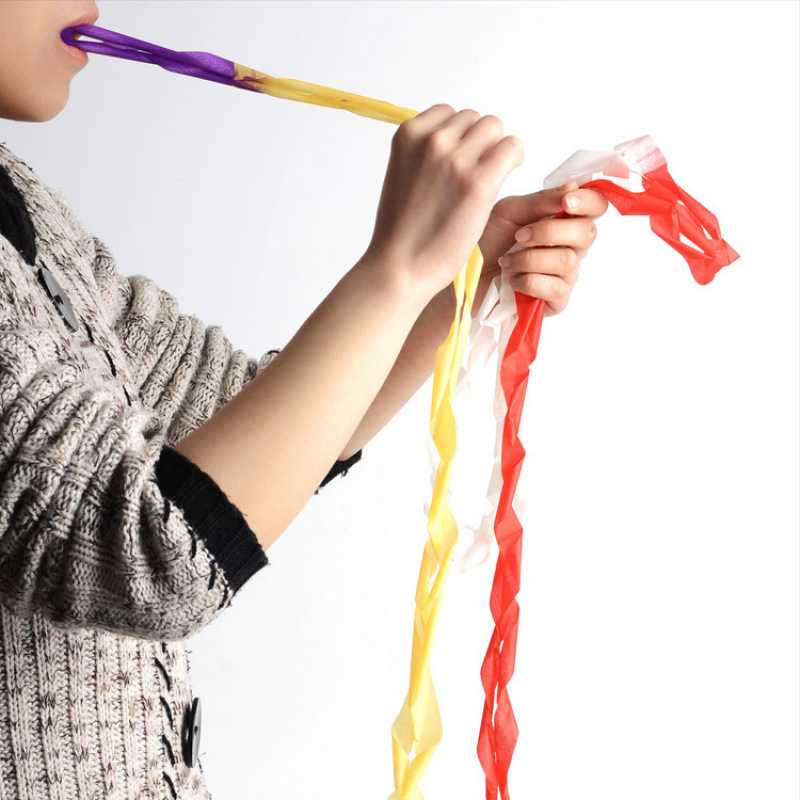 口拉纸魔术道具近景魔术舞台口吐彩带口吐纸口拉纸魔术师12颗