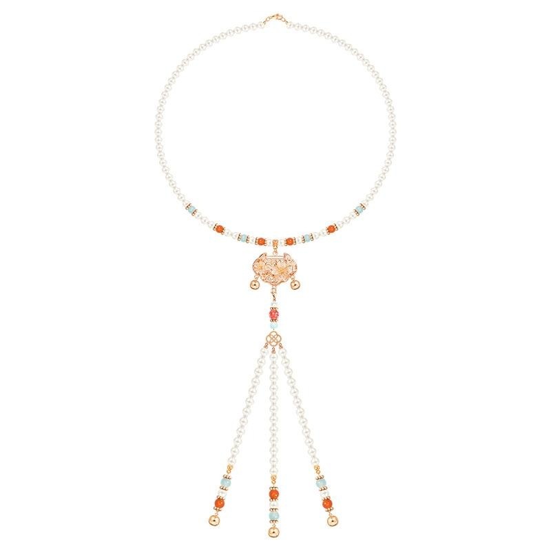 长流苏结婚流苏配饰项链新中式