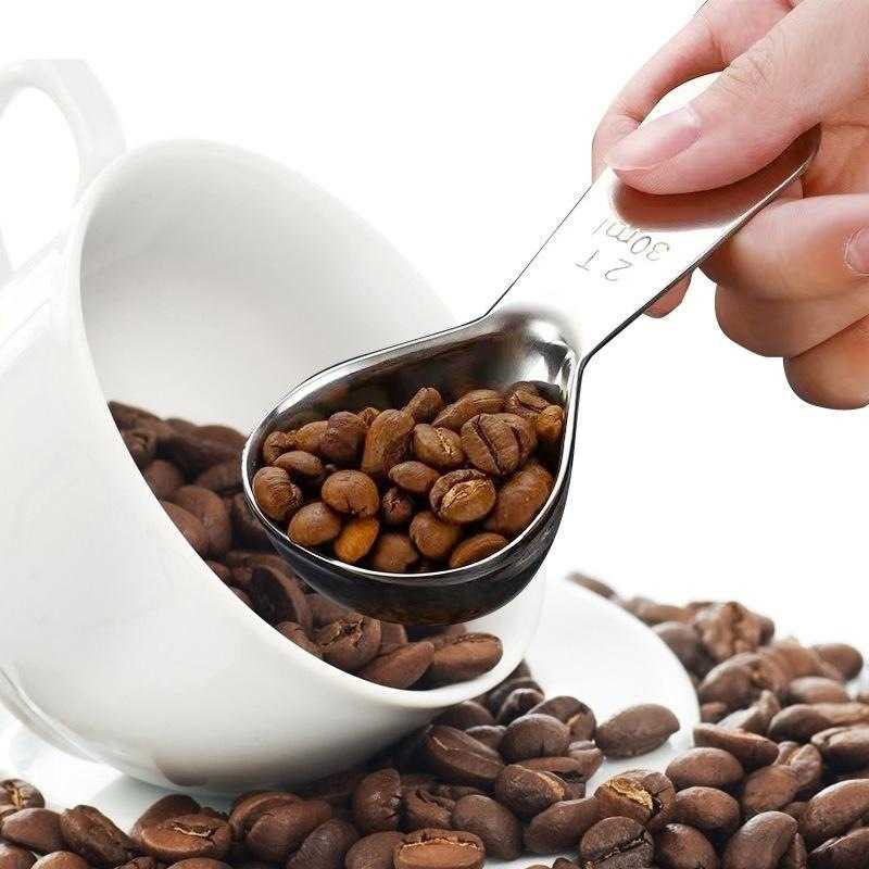 手冲咖啡长柄抛光不锈钢取粉勺带刻度家用厨房奶粉果粉茶叶定量勺