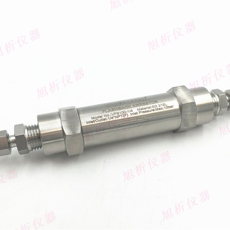 VIGOUR不锈钢阻火阀 可接3 6mm 1/4管 氢气乙炔回火防止器阻火器
