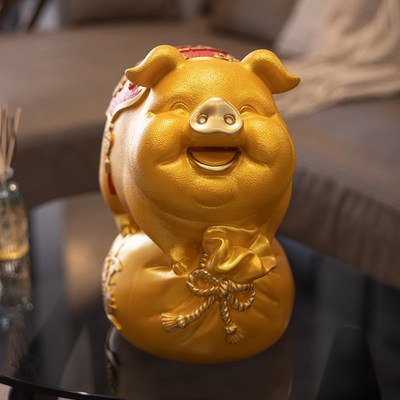 存钱罐2025新款只进不出大容量金猪储蓄罐客厅摆件装饰品创意礼品