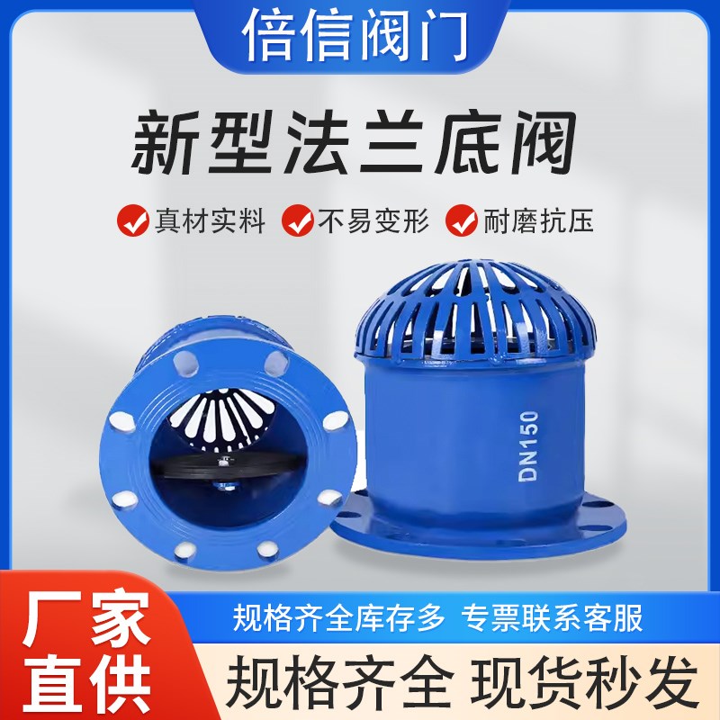 法兰底阀H42X-10/16铸钢升降式井底吸水DN50 80 150 200水泵底阀