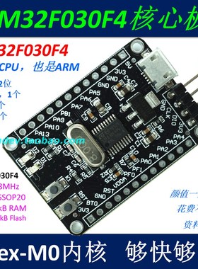 ARM M0 STM32F030F4P6开发板/核心学习板/小系统