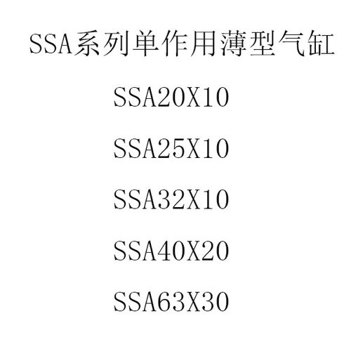 SSAS20单作用气缸SSA20-5X10 15 20 25 30X35X40X50X60SB