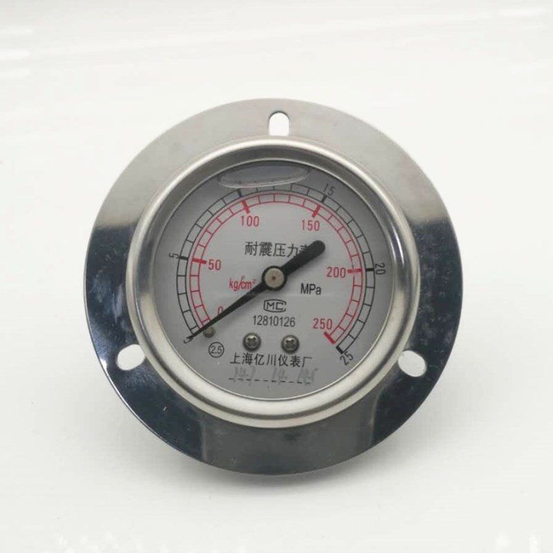 液压油表耐震压力表注塑机配件不锈钢表 面板式 径向
