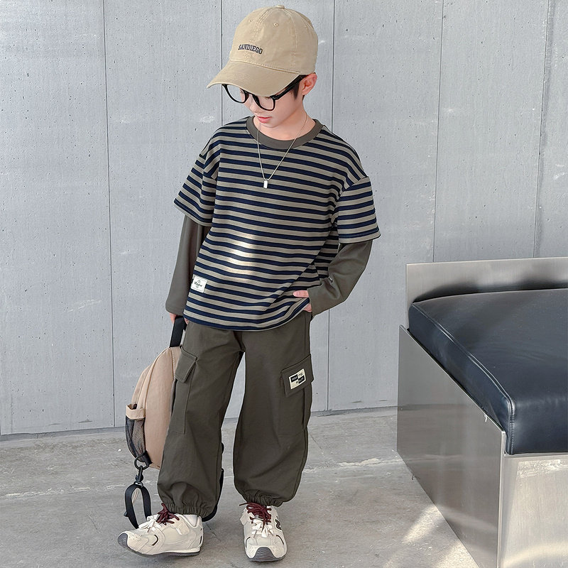 儿童童装男童运动套装春装T恤裤子春季儿童春秋两件套2026新款潮,童装/婴儿装/亲子装,套装,淘宝优惠券,粉丝福利购,淘宝优惠卷