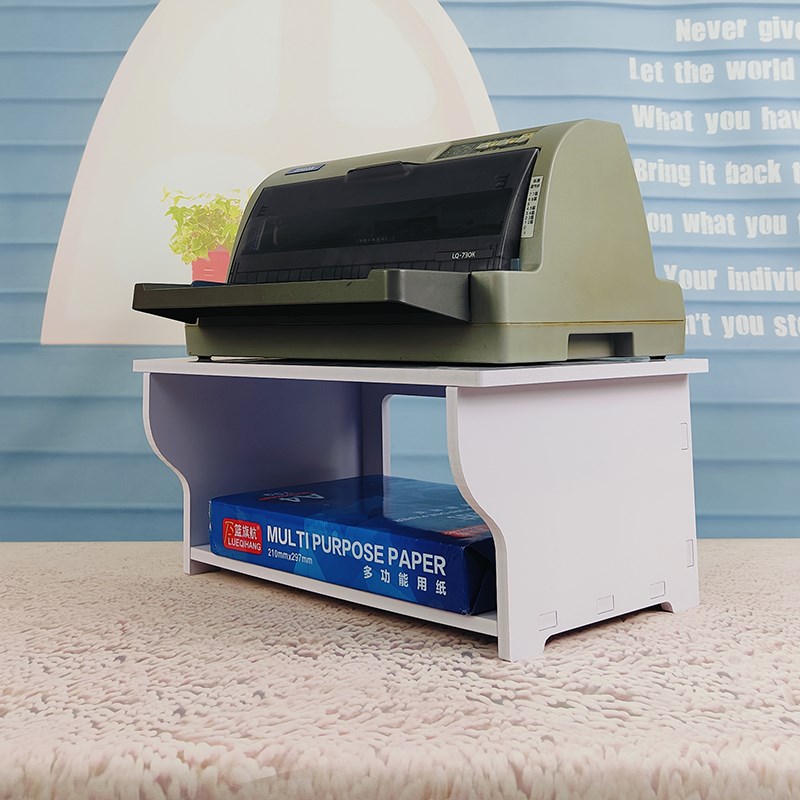 放打印机置物架桌面办公室收纳电脑桌上小型书架针式支架托架增高