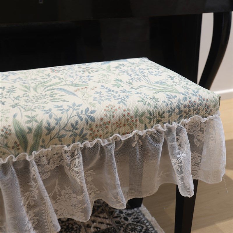 法式复古钢琴罩轻奢高级感全罩高端立式电钢琴凳罩蕾丝盖布防尘罩