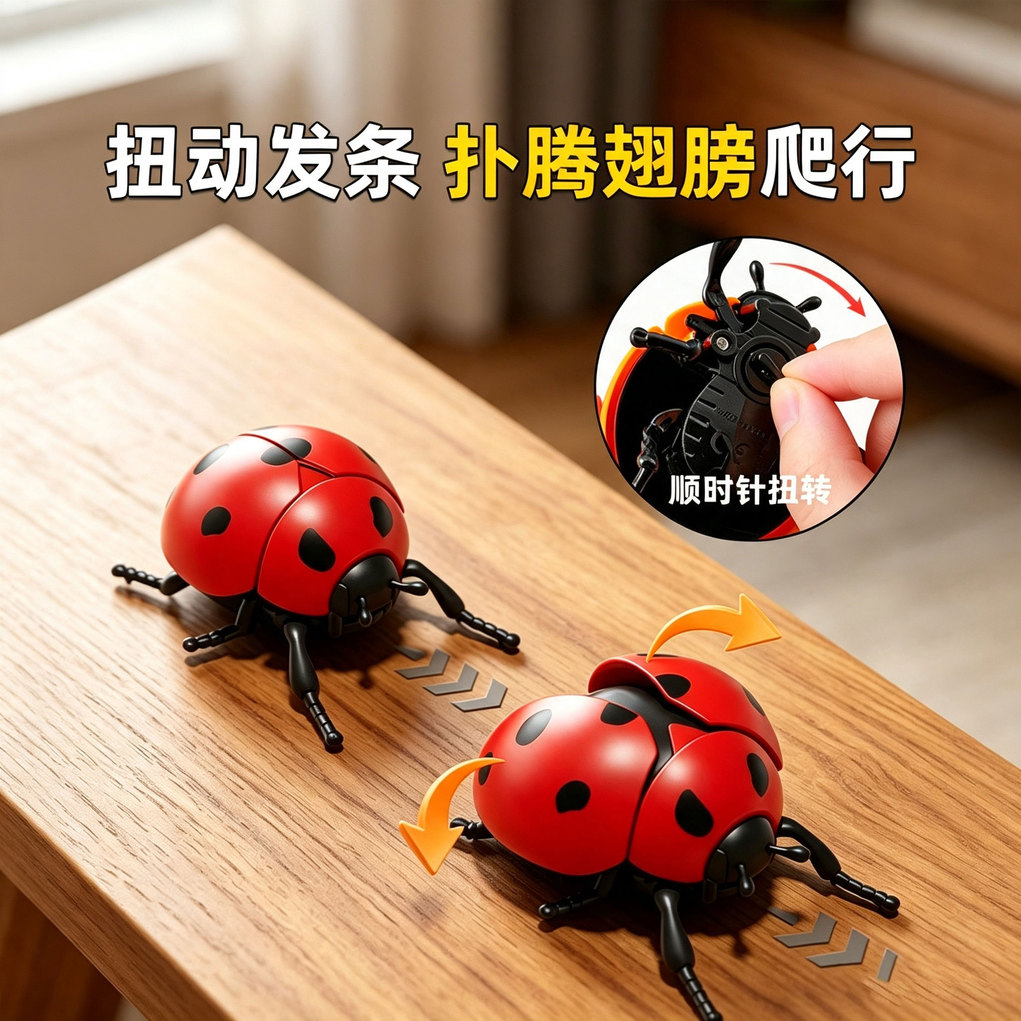 上弦发条仿真昆虫会爬行玩具