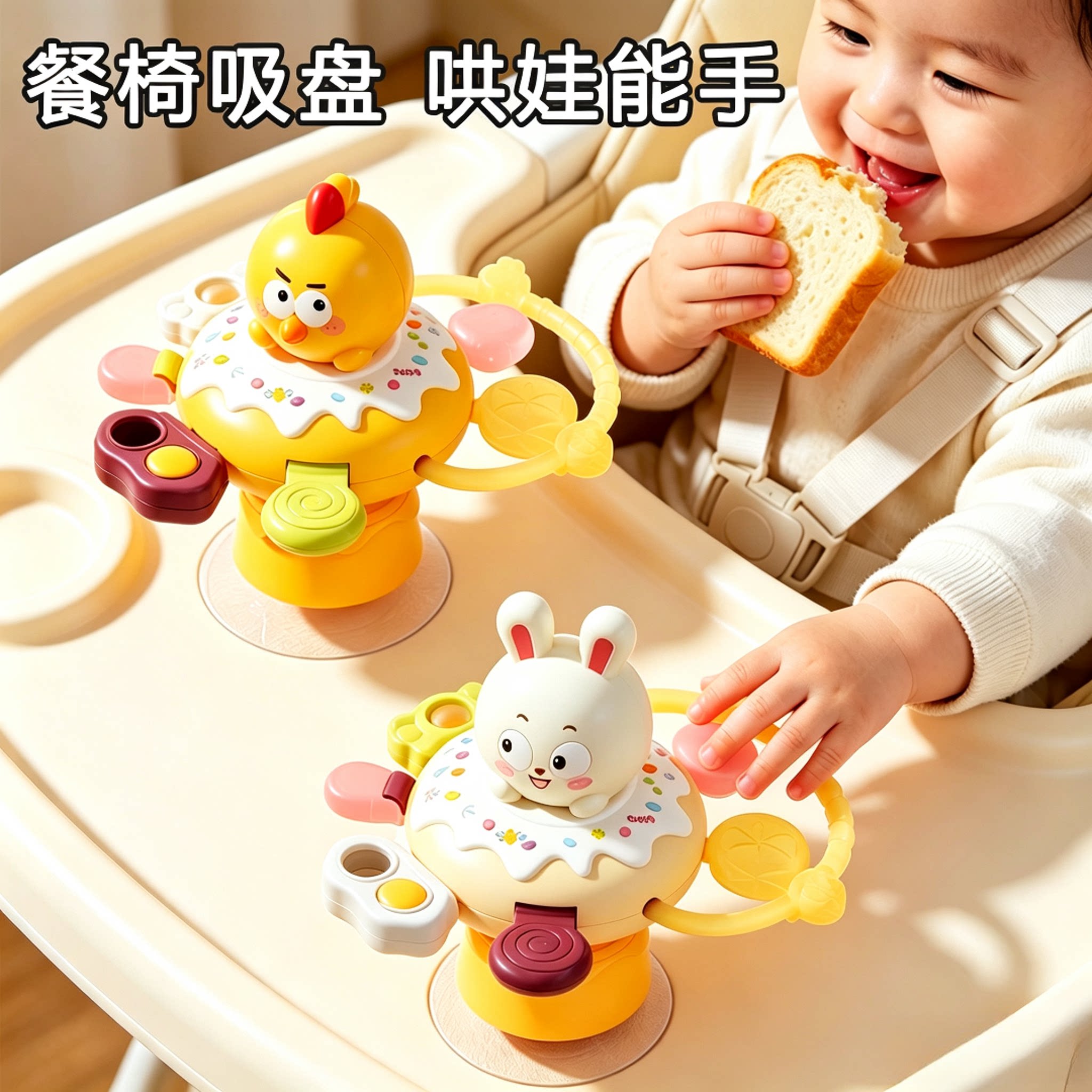 婴儿餐椅吸盘转转乐安抚牙胶
