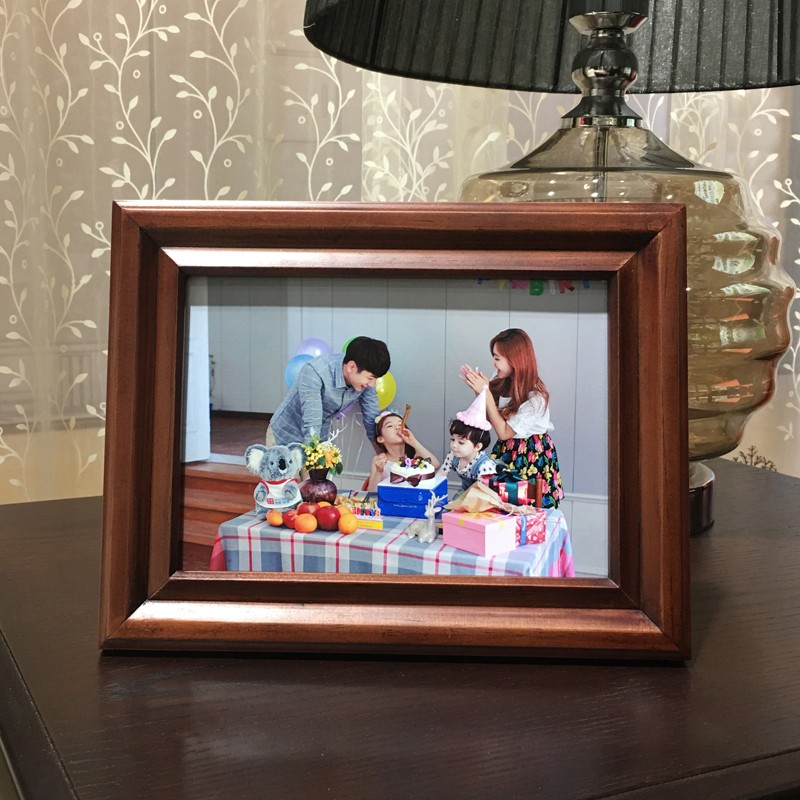 实木相框6六寸7七寸10 12寸A4 16挂墙洗照片做成相框摆台相册定制