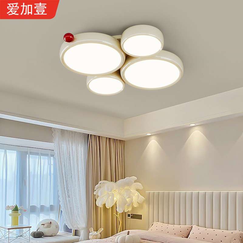 卧室灯主卧2025新款房间吸顶灯书房灯设计师创意灯具法式奶油灯饰