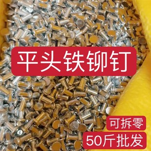 铆钉实心铁铆钉M3M4M5M6M8 镀锌铁铆钉平头敲击式