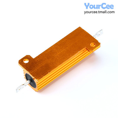RX24-50W黄金铝壳大功率电阻 0.1R0.5R 2R3R4R5R10R50R100R200欧