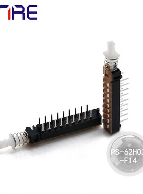 PS-62H03-F14双排带弹簧电源按键 优质按下锁住按下弹回直键开关