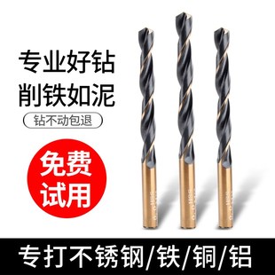 麻花钻头直柄不锈钢钻头打孔超硬金属钻头钻铁铁木头手松枪钻钻头