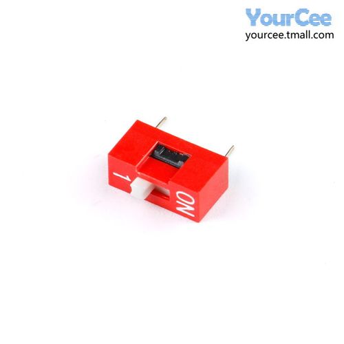 DSWB01LHGET 2.54mm间距1位直插拨码开关/拨动编码开关/红色 5只