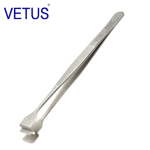VETUS正品91-L系列晶元镊子 高精密防酸防磁不锈钢硅晶片夹取镊子