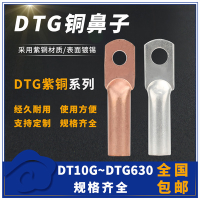 镀锡铜鼻子DTG-35平方 线鼻子接线端子铜线耳电线电缆终端铜接头