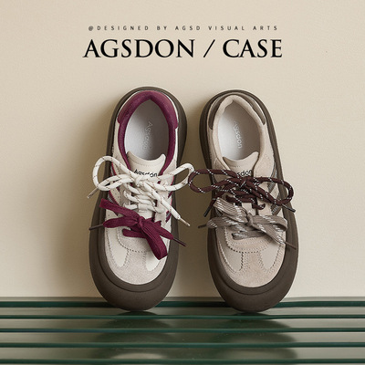 奥古狮登2025秋新款复古厚底