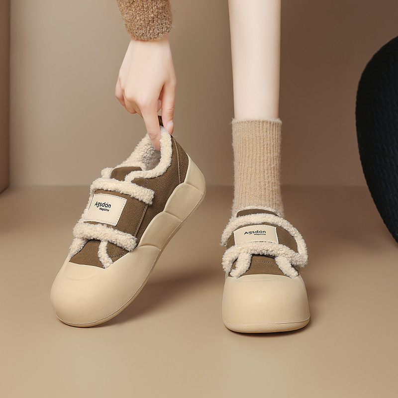 奥古狮登2025新款加绒棉鞋女