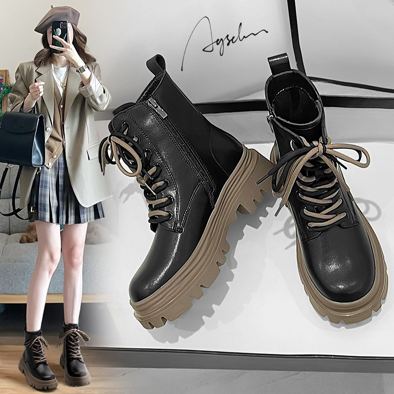 奥古狮登2025秋季甜酷马丁靴