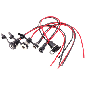 2.1 022B母头插座带线转SM头防水DC直流电源接口5.5 2.5mm 099