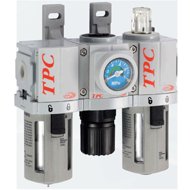 韩国TPC气源组件三联件过滤器油雾器减压阀PC5B-06DG