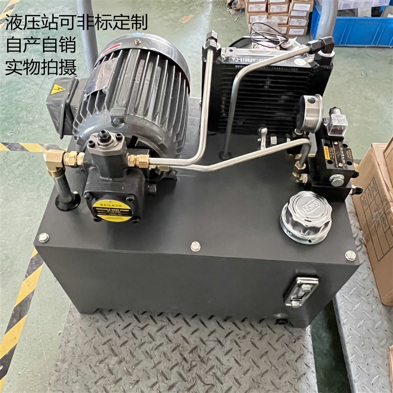 0.75KW液压站 液压系统1.5KW+VP20数控车机床卡盘泵站 液压泵总成