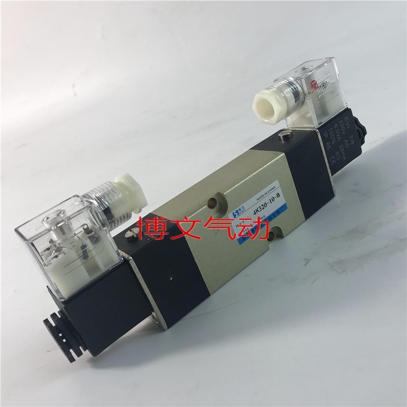 电磁阀4K320-10-B 4K320-08B二位五通双电控板式换向阀
