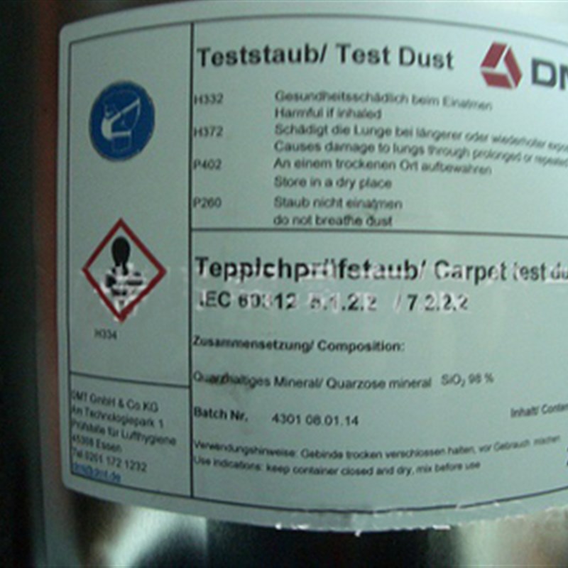 IEC 60312 5.1.2.4/7.2.2.4木质尘TYPE 3试验灰尘