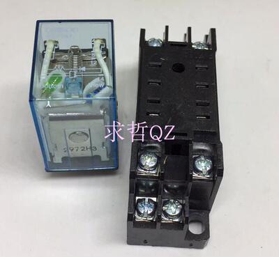 中间继电器LY2N-J LY2NJ 12VDC 24VDC 220VAC 8脚 +插座