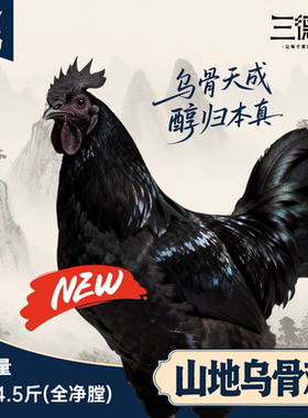 三德子乌鸡散养生态山地乌骨鸡 活鸡新鲜宰杀整只散养土鸡黑公鸡