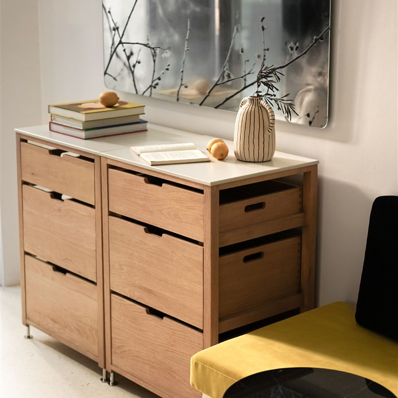 集木室物所木格收纳柜餐边柜置物斗柜储物柜立柜实木客厅靠墙一体