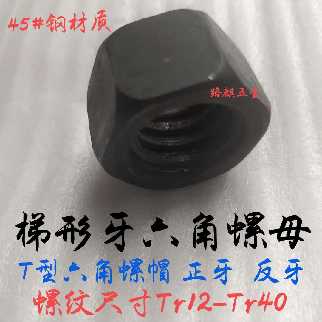 梯形丝杆反牙T型六角螺母Tr12T14*3T16T18T20T24*4T25T28*5T30T36