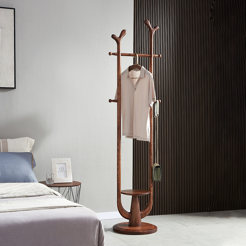 衣架落地卧室简约全实木挂衣架创意艺术衣帽架现代树形挂衣服架子