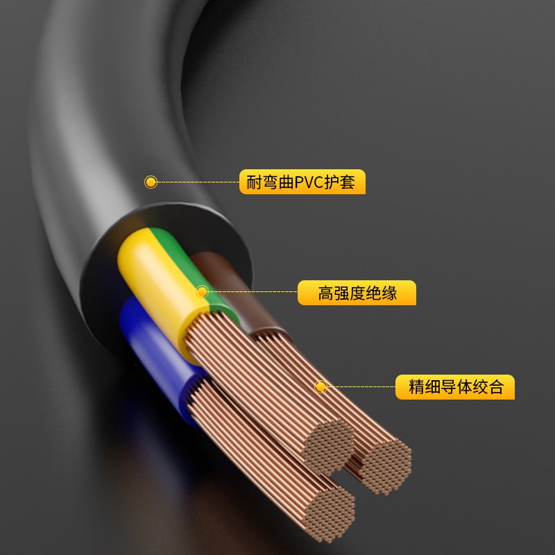 零卖电线RVV2芯3芯0.75平方护套线防水防冻国标纯铜芯电缆线 剪零