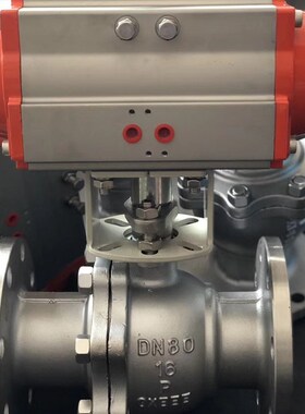 304 316气动不锈钢法兰球阀 Q641F16P DN25 40 50 65 2寸3寸4寸