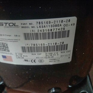 H73A623DBEA H23A62QDBEA L63A113DBEA H79A723布里斯托5匹压缩机