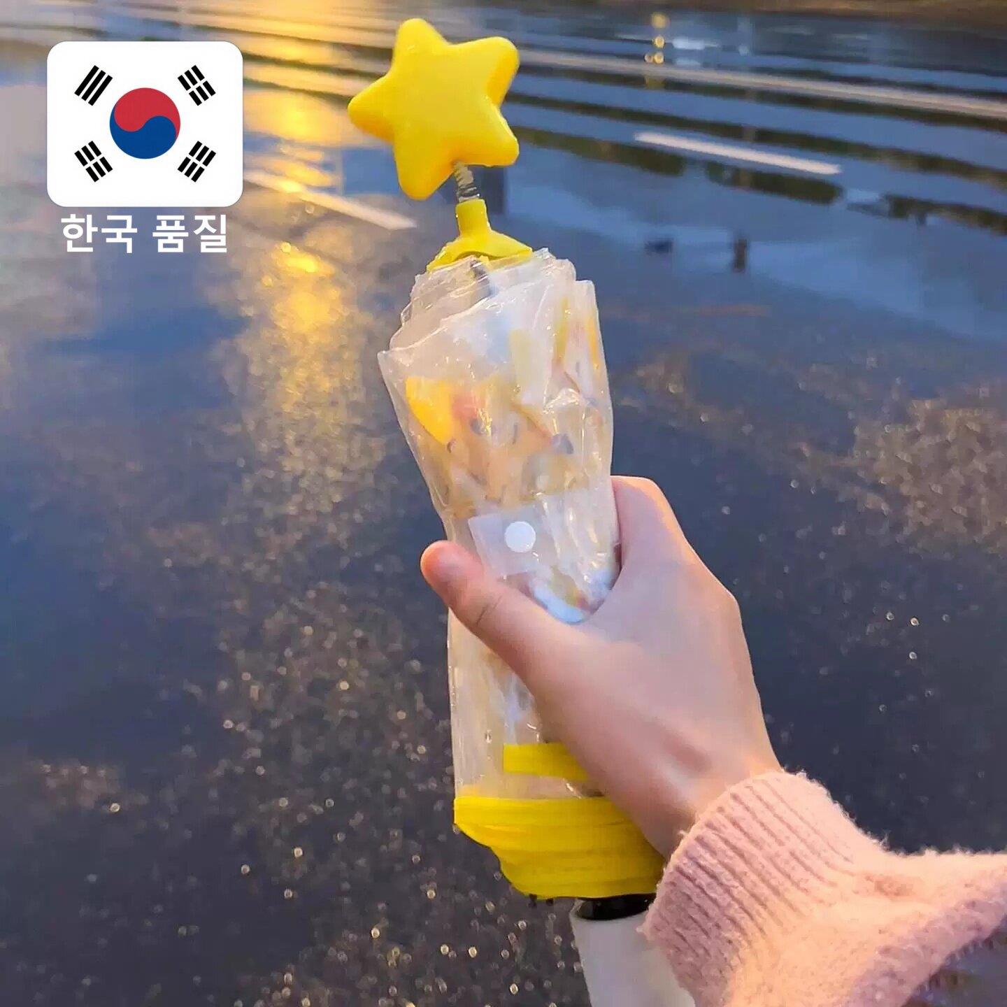 韩国星星帽雨伞加大加厚加固透明自动伞女生上学用高颜值可爱2026