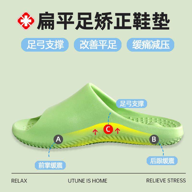 2026新款扁平足弓拖鞋矫正EVA垫XO腿形内外翻八字脚支撑防塌陷垫,居家布艺,居家凉拖/凉鞋,淘宝优惠券,粉丝福利购,淘宝优惠卷