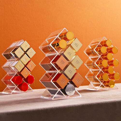 口红架收纳盒多格展示置物架子ins少女心小透明家用化妆品整理盒