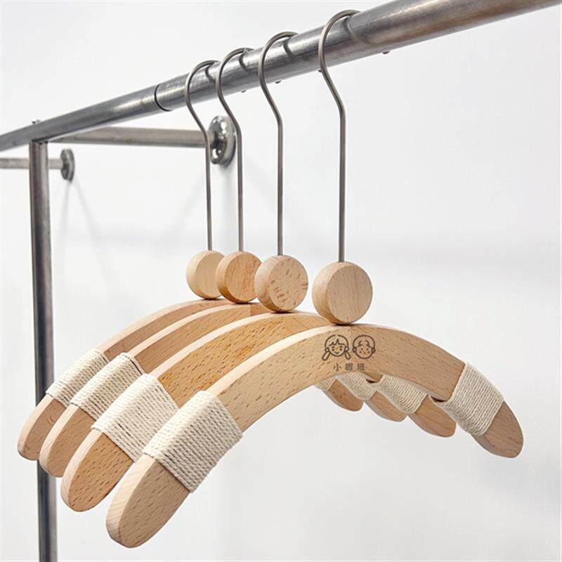 【品牌正品】LOGO定制实木衣架儿童童装服装店专用衣挂小童裤架半