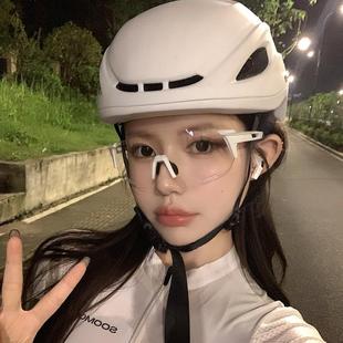 白色日夜两用变色骑行眼镜户外透明自行车登山镜抗UV男女运动