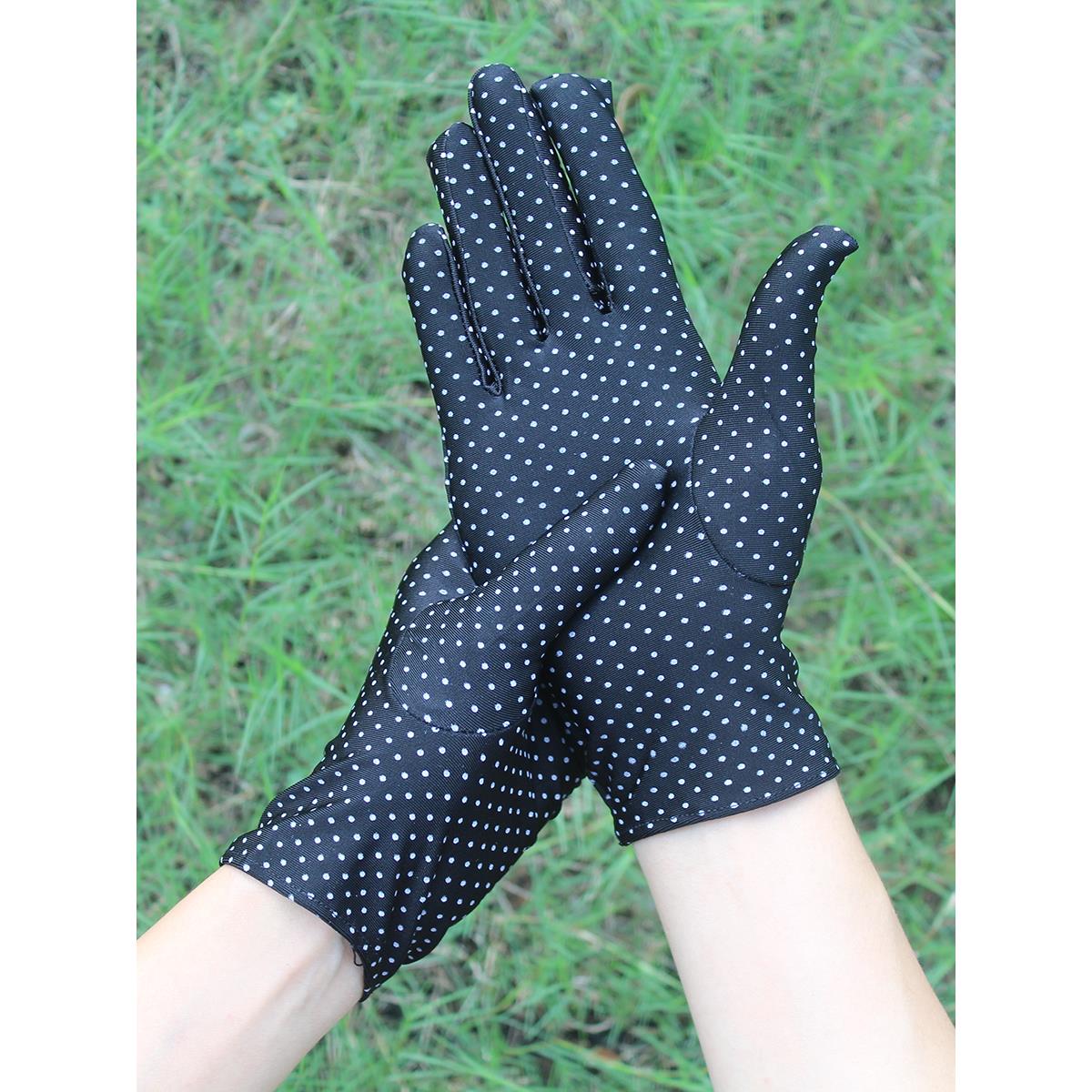 【品牌正品】女士弹力紧身分指短薄手套休闲透气插秧理货文玩氨纶