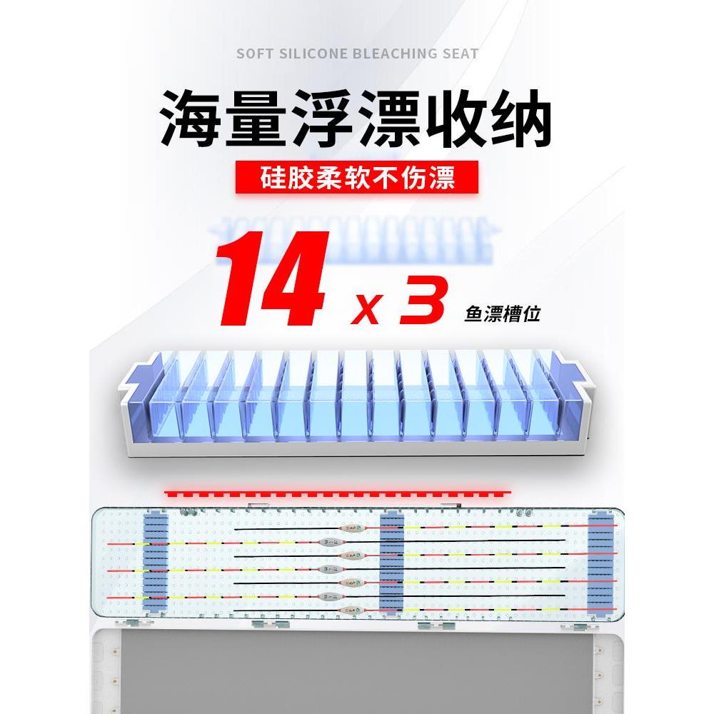 【天猫精选】钓鱼配件收纳盒三层多功能浮漂盒大容量子线盒套装鱼图片