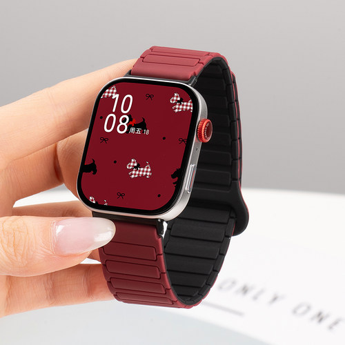 美派适用华为FIT4磁吸硅胶表带