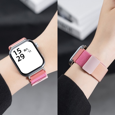 WatchFIT4新款撞色磁吸尼龙表带