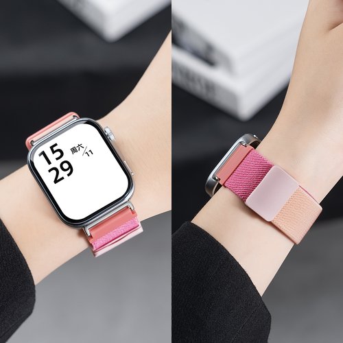WatchFIT4新款撞色磁吸尼龙表带